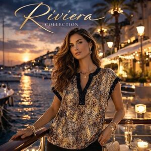 Stella + Ginger Sequin Trim Blouse | Size S | NWOT